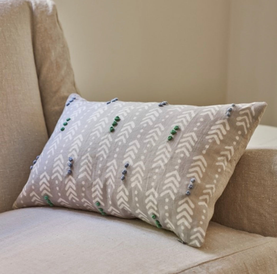 Nichola Taylorson, Jiva Embroidered Cushion Cover