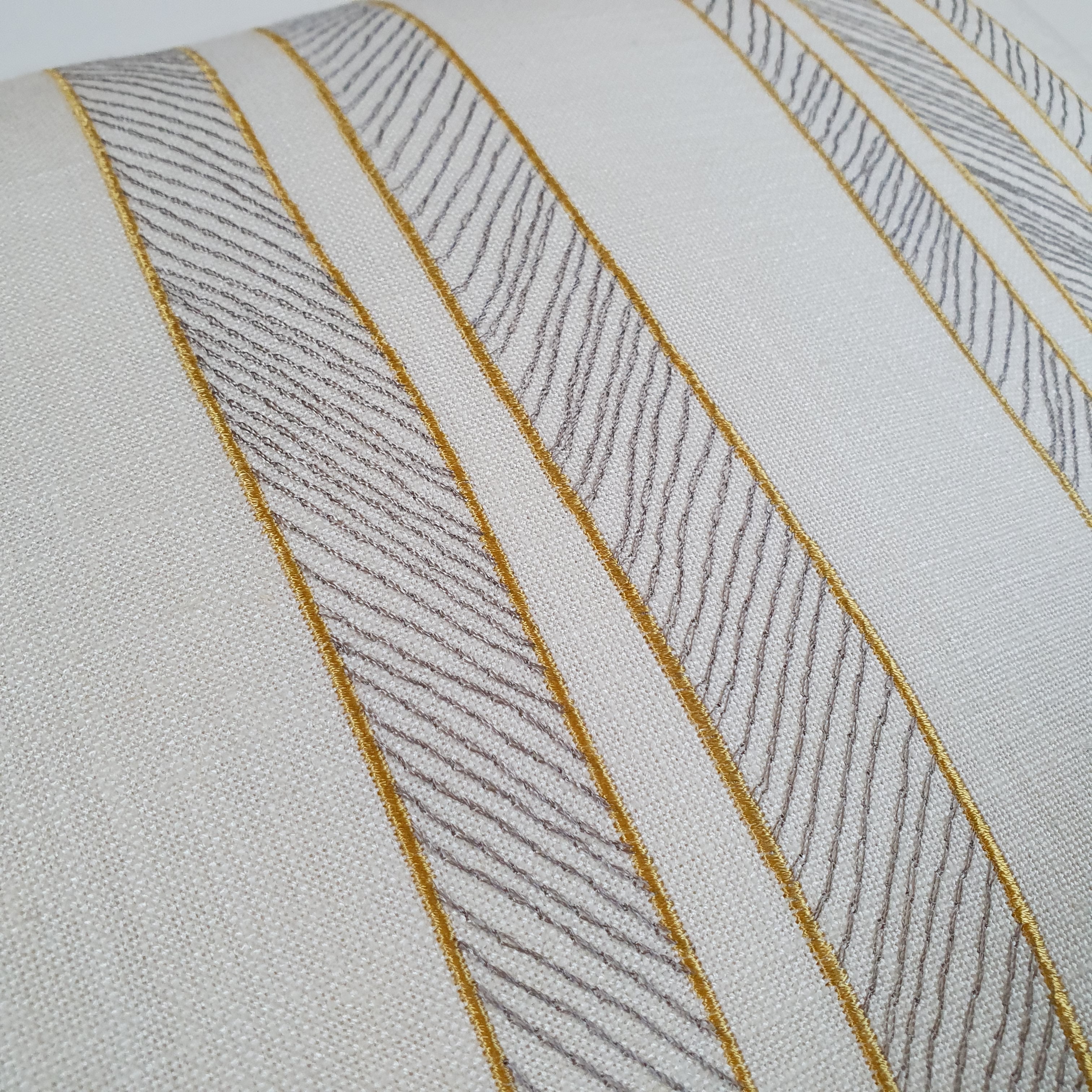 Embroidered Stripes Cushion