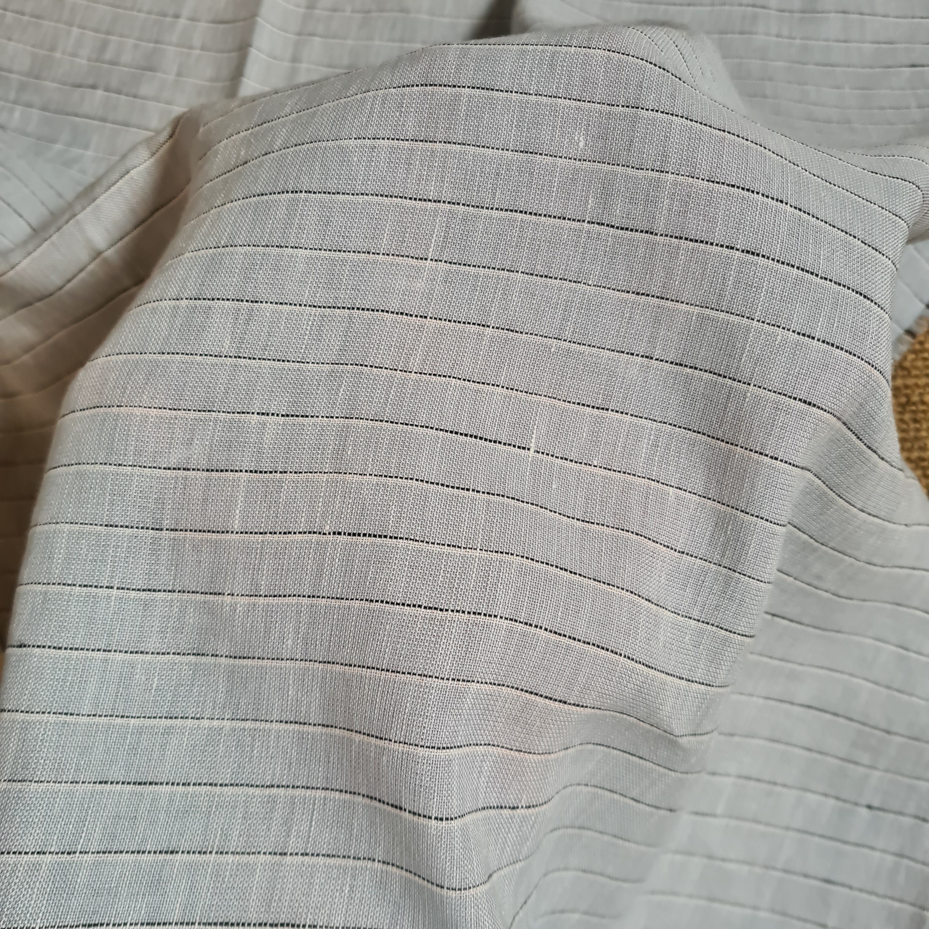 Striped Semi-Sheer Linen