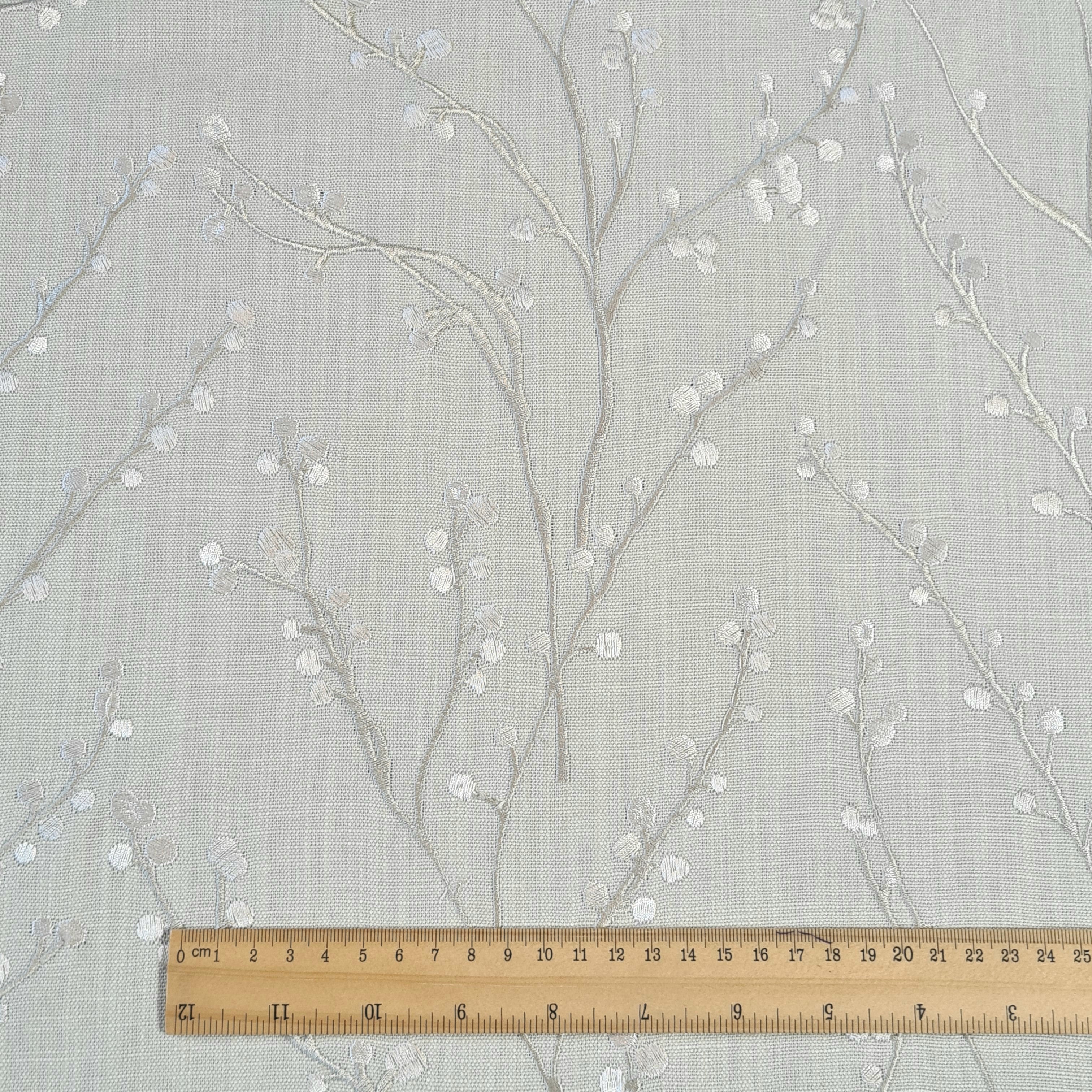 Embroidered Trees on Linen