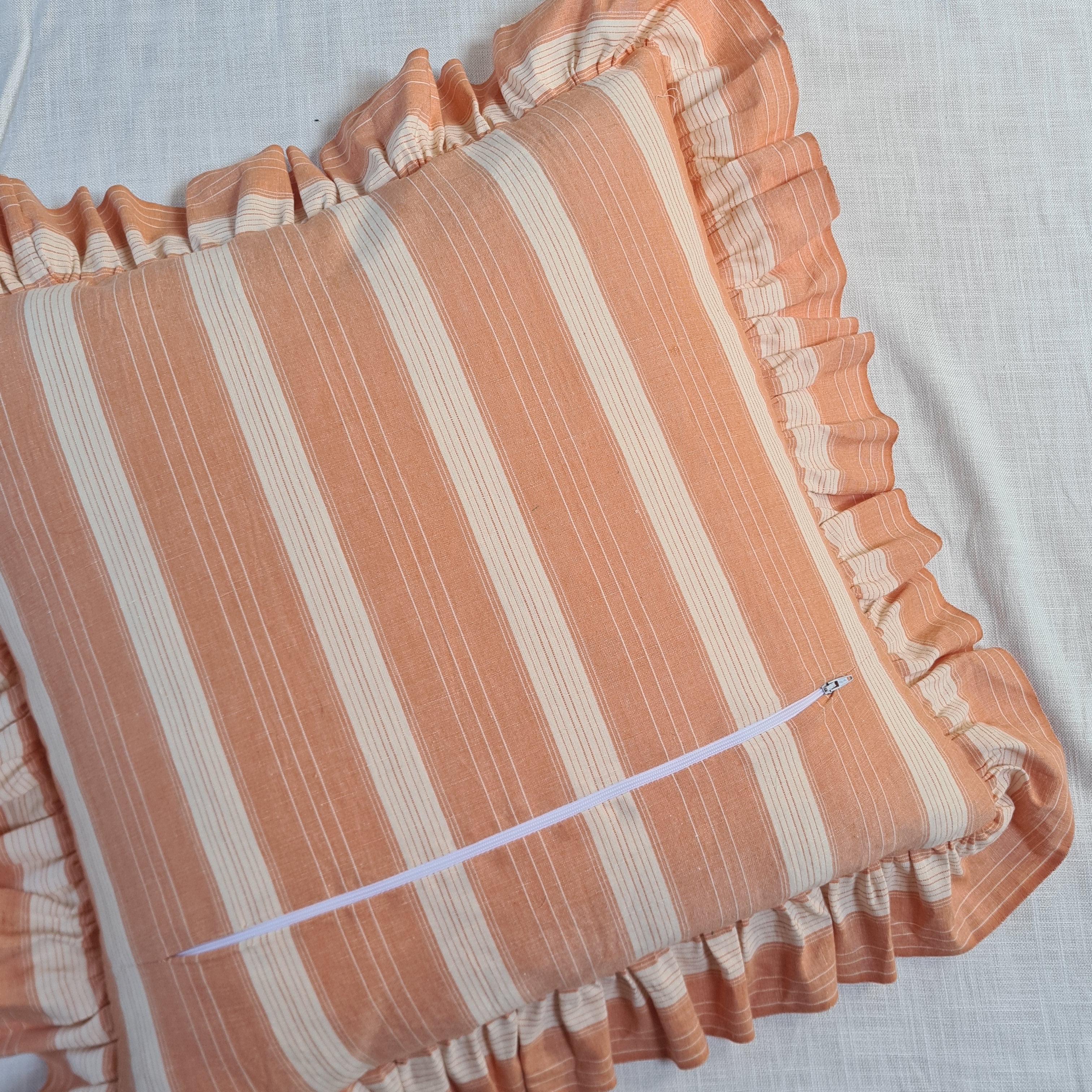 Swags and Flowers with Striped Back Cushion