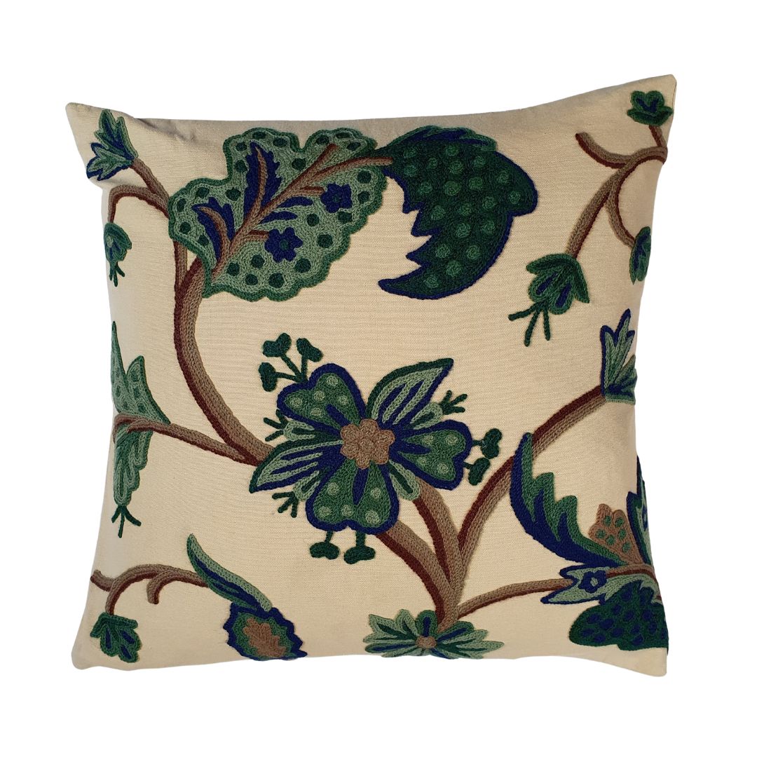 Welland Wye Tambaco Crewelwork Cushion Haines Collection Cushions