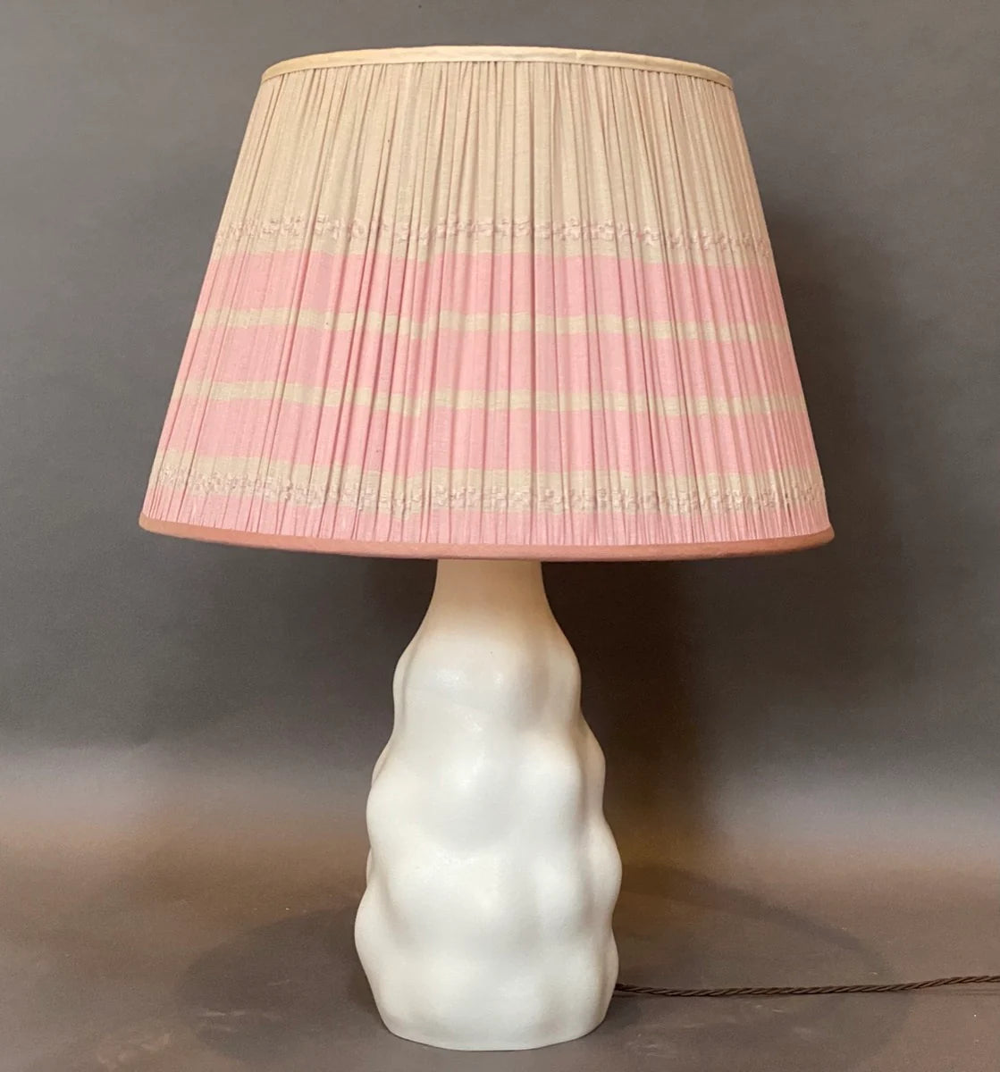 Samarkand Pink Assam Cotton Lampshade 50cm