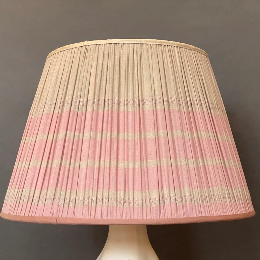 Samarkand Pink Assam Cotton Lampshade 35cm