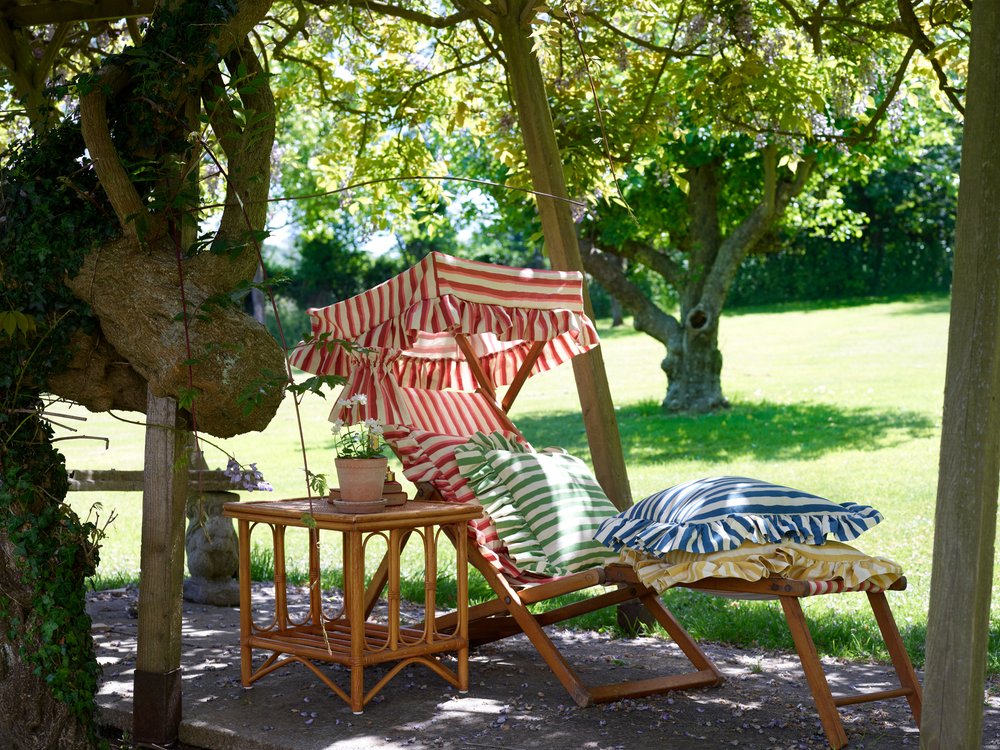 Edwardian deck discount chairs with canopy