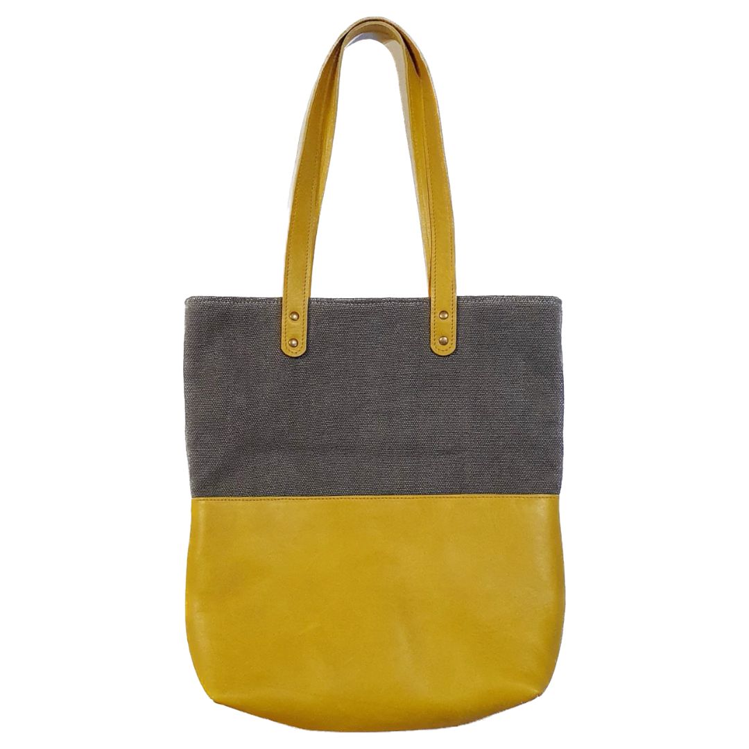 Olivia Bag - Yellow and Grey