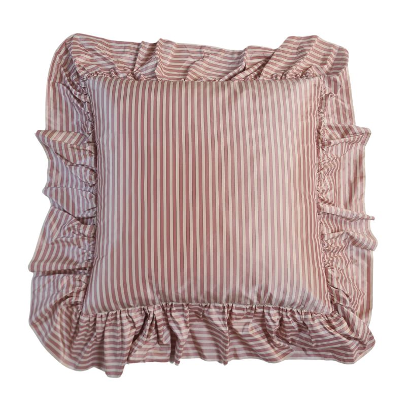 Narrow Stripe Silk Cushion