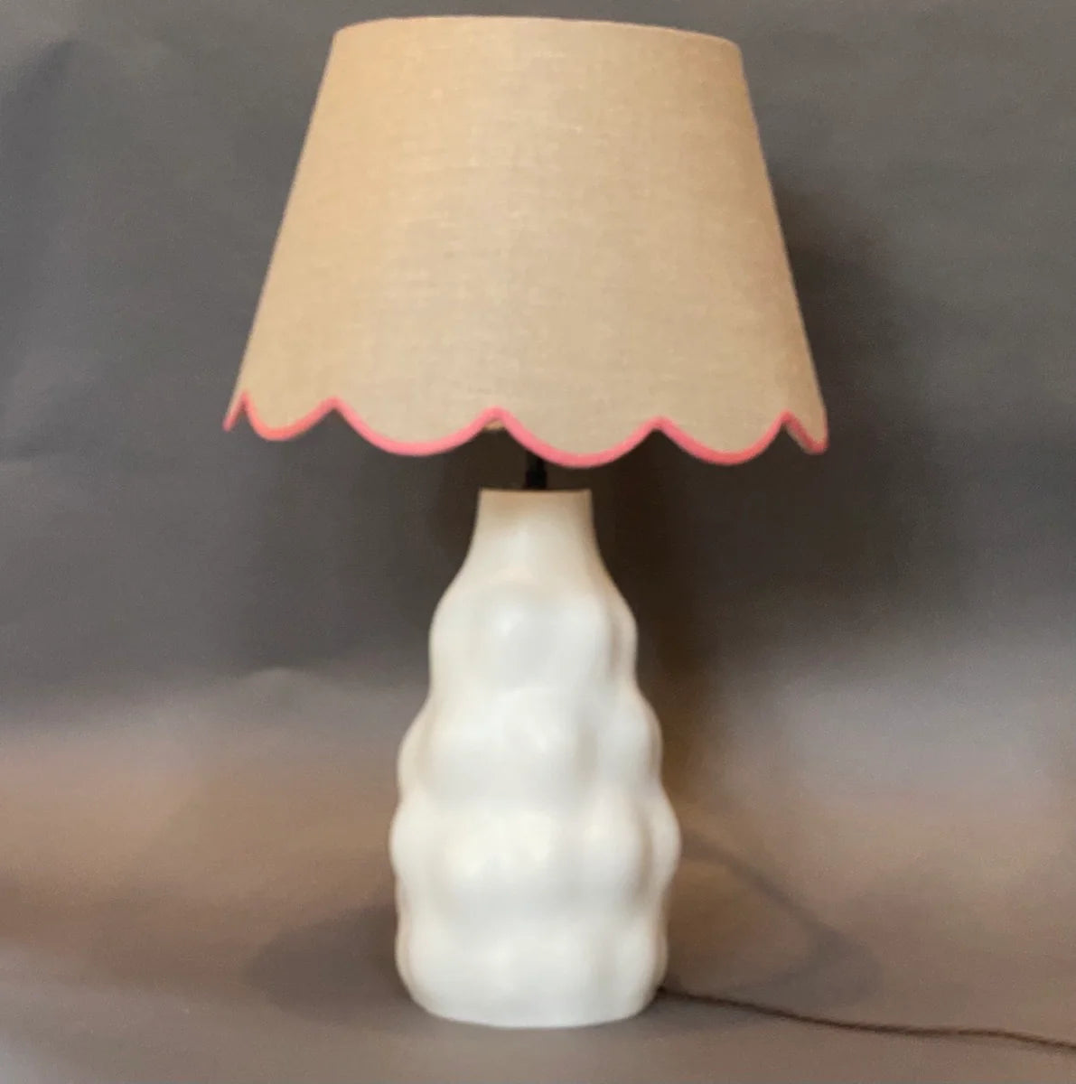 Samarkand Scalloped Pink Lampshade 40cm