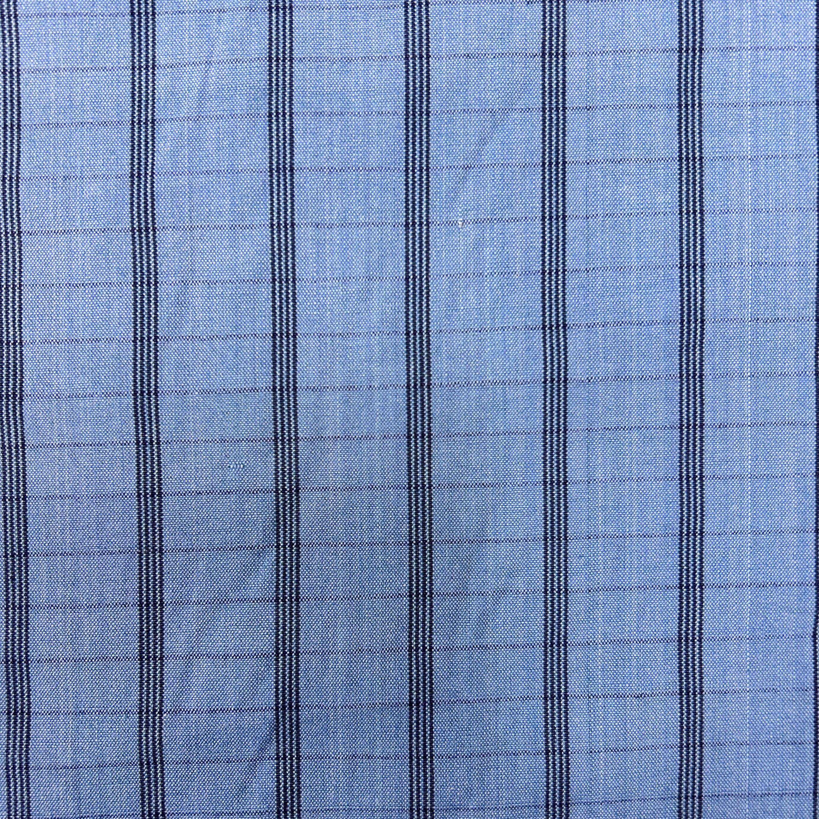 Narrow Black Stripe on Blue