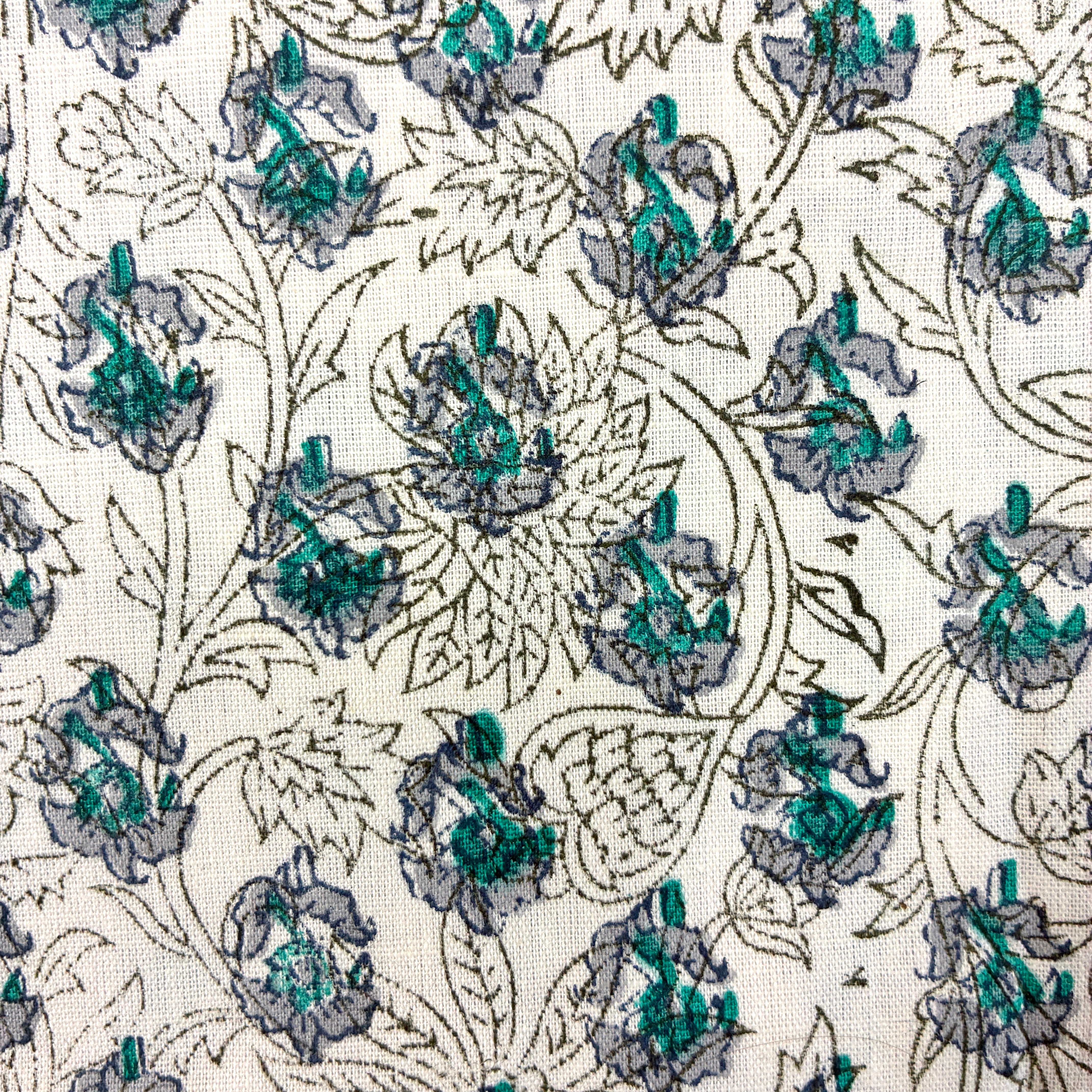 Hand Printed Indian Floral