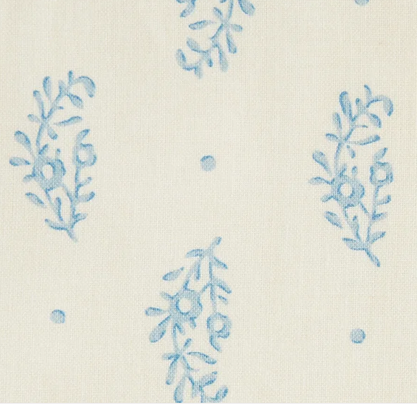 Tasha Textiles, Paisley Sprig - Blue