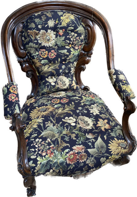 Mid-Victorian Mahogany Elbow Chair